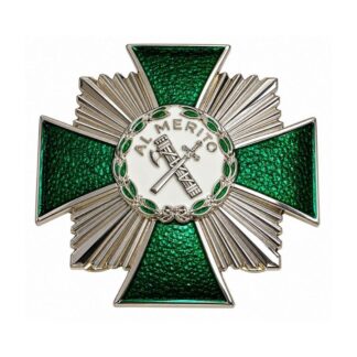 Placa Cruz Mérito Guardia Civil Distintivo Blanco