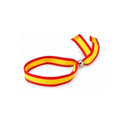 Pulsera de tela España ajustable con cierre bola
